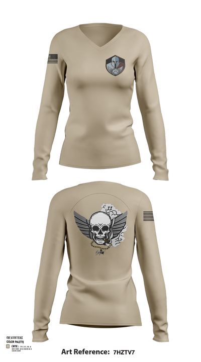 Special Response Team 18525439 Women's Long Sleeve V-neck Shirt -1 117