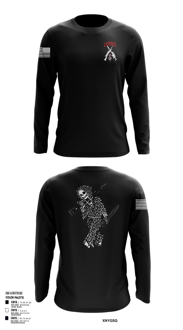 Long Sleeve Performance Shirt, 2-5 CAV Snipers, Army, Teamtime, Team time, sublimation, custom sports apparel, team uniforms, spirit wear, spiritwear, sports uniforms, custom shirts, team store, custom team store, fundraiser sports, apparel fundraiser