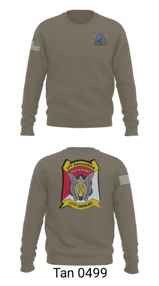 Crew Neck Sweatshirt, B Troop 2-17 Cav REGT, , Teamtime, Team time, sublimation, custom sports apparel, team uniforms, spirit wear, spiritwear, sports uniforms, custom shirts, team store, custom team store, fundraiser sports, apparel fundraiser