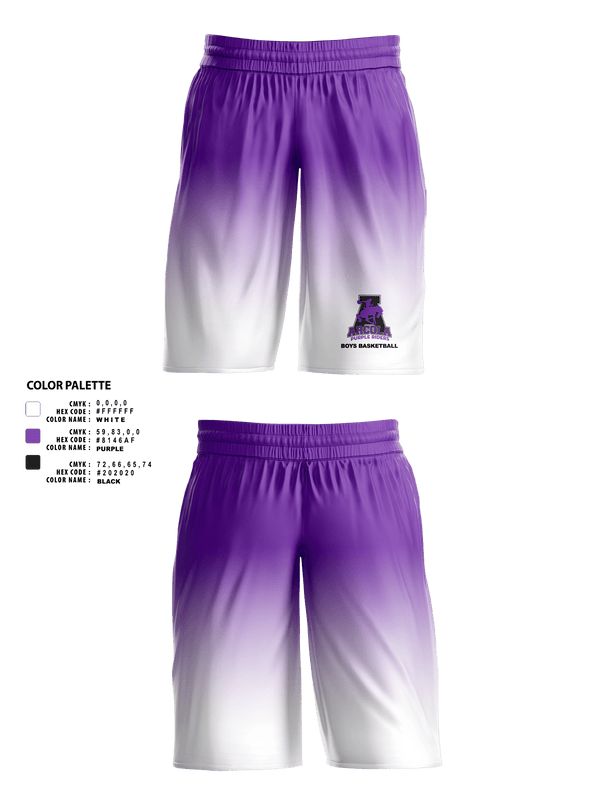 Mens Basketball Shorts, Arcola Senior High School Basketball, Men's Basketball, Teamtime, Team time, sublimation, custom sports apparel, team uniforms, spirit wear, spiritwear, sports uniforms, custom shirts, team store, custom team store, fundraiser sports, apparel fundraiser
