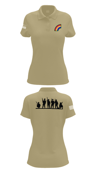 Womens Short Sleeve Performance Polo, 42ND Infantry Division, Army, Teamtime, Team time, sublimation, custom sports apparel, team uniforms, spirit wear, spiritwear, sports uniforms, custom shirts, team store, custom team store, fundraiser sports, apparel fundraiser