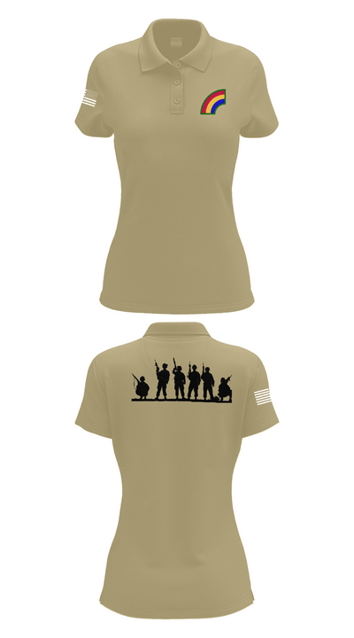 42ND Infantry Division 74550068 Women's Short Sleeve Performance Polo  - 95