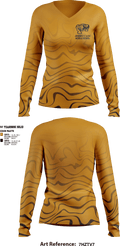Johnnie R Carr Middle School Basketball 36665835 Women's Long Sleeve V-neck Shirt - 1