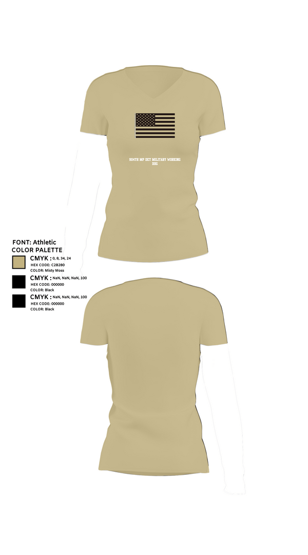 Womens Short Sleeve Vneck Shirt, 904th MP Det Military Working Dog, Army, Teamtime, Team time, sublimation, custom sports apparel, team uniforms, spirit wear, spiritwear, sports uniforms, custom shirts, team store, custom team store, fundraiser sports, apparel fundraiser