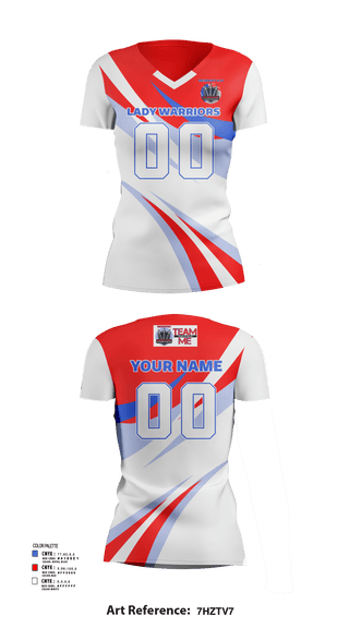 Womens Short Sleeve Vneck Shirt, Lady Warriors, Women's Volleyball, Teamtime, Team time, sublimation, custom sports apparel, team uniforms, spirit wear, spiritwear, sports uniforms, custom shirts, team store, custom team store, fundraiser sports, apparel fundraiser