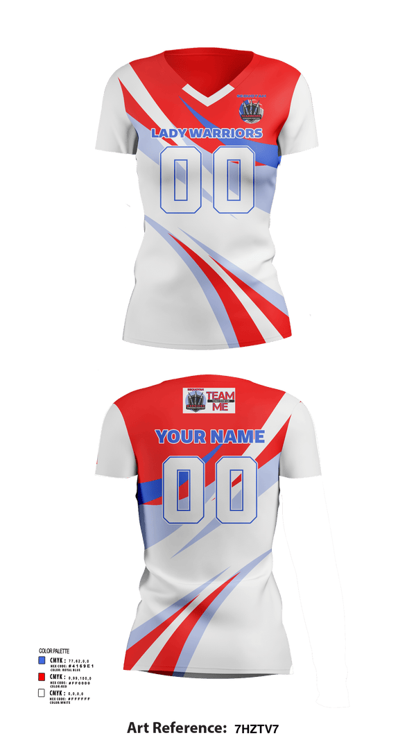 Womens Short Sleeve Vneck Shirt, Lady Warriors, Women's Volleyball, Teamtime, Team time, sublimation, custom sports apparel, team uniforms, spirit wear, spiritwear, sports uniforms, custom shirts, team store, custom team store, fundraiser sports, apparel fundraiser