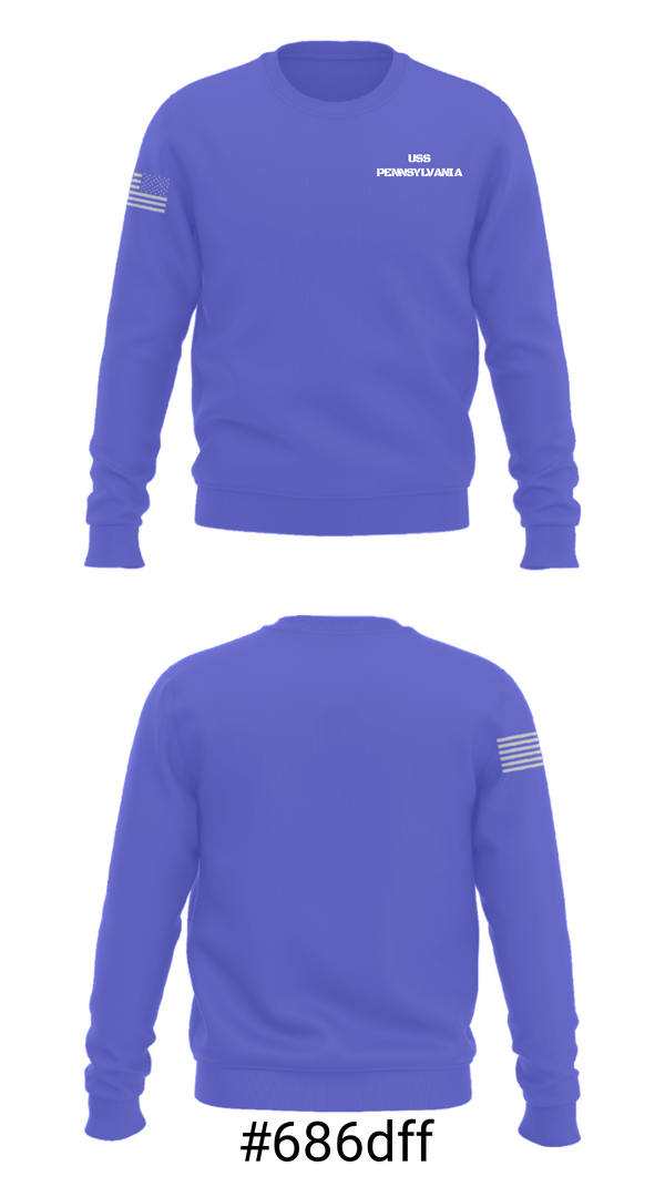 Crew Neck Sweatshirt, USS PENNSYLVANIA, , Teamtime, Team time, sublimation, custom sports apparel, team uniforms, spirit wear, spiritwear, sports uniforms, custom shirts, team store, custom team store, fundraiser sports, apparel fundraiser