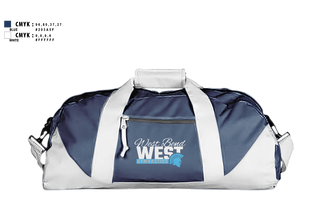 Duffle Bag, West Bend West Gymnastics, Spirit Store, Teamtime, Team time, sublimation, custom sports apparel, team uniforms, spirit wear, spiritwear, sports uniforms, custom shirts, team store, custom team store, fundraiser sports, apparel fundraiser