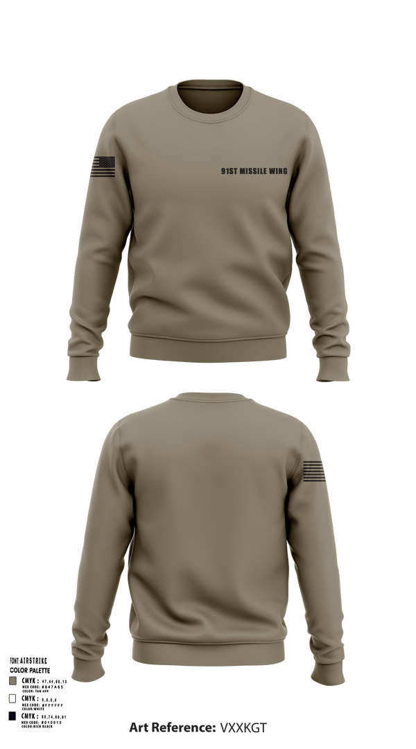 Crew Neck Sweatshirt, 91st missile wing, Air Force, Teamtime, Team time, sublimation, custom sports apparel, team uniforms, spirit wear, spiritwear, sports uniforms, custom shirts, team store, custom team store, fundraiser sports, apparel fundraiser