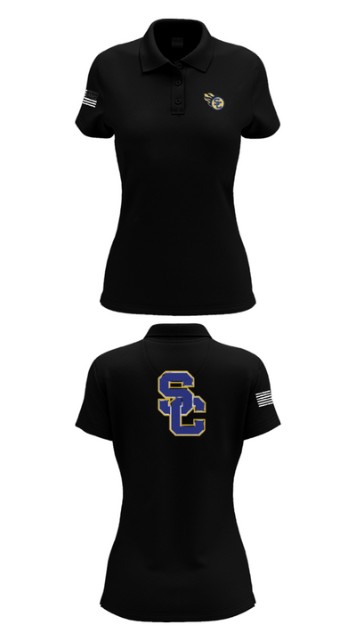St Charles Catholic High School Football 90732399 Women's Short Sleeve Performance Polo  - 36