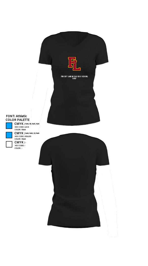 Womens Short Sleeve Vneck Shirt, Forest Lake Area High School Golf, Golf, Teamtime, Team time, sublimation, custom sports apparel, team uniforms, spirit wear, spiritwear, sports uniforms, custom shirts, team store, custom team store, fundraiser sports, apparel fundraiser