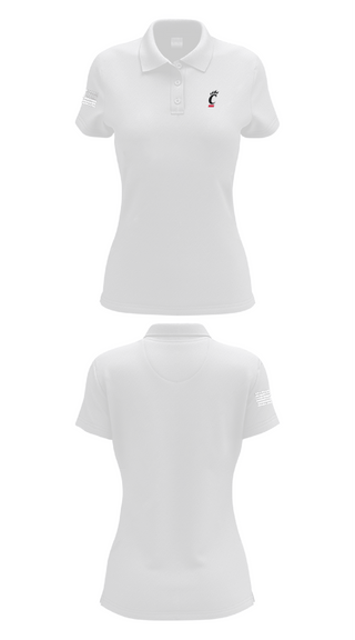 Womens Short Sleeve Performance Polo, University of Cincinnati Golf, Golf, Teamtime, Team time, sublimation, custom sports apparel, team uniforms, spirit wear, spiritwear, sports uniforms, custom shirts, team store, custom team store, fundraiser sports, apparel fundraiser
