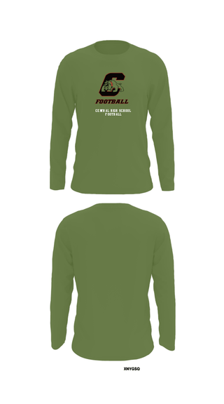 Long Sleeve Performance Shirt, Central High School Football, Football, Teamtime, Team time, sublimation, custom sports apparel, team uniforms, spirit wear, spiritwear, sports uniforms, custom shirts, team store, custom team store, fundraiser sports, apparel fundraiser
