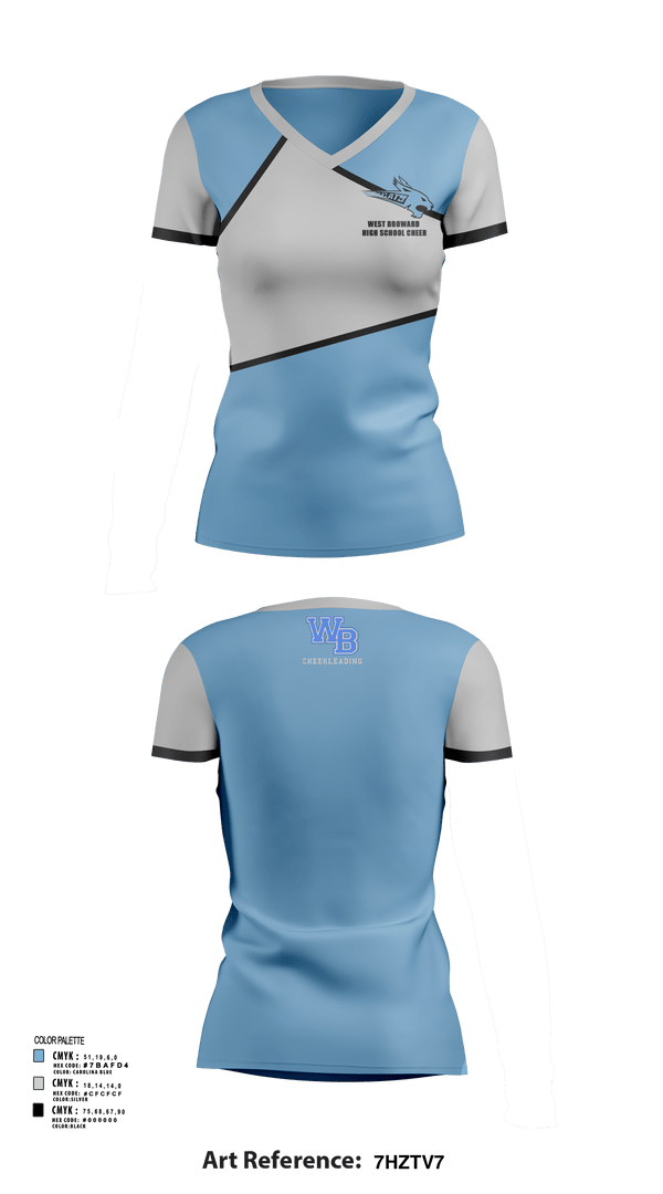Womens Short Sleeve Vneck Shirt, West Broward High School Cheer, Cheer, Teamtime, Team time, sublimation, custom sports apparel, team uniforms, spirit wear, spiritwear, sports uniforms, custom shirts, team store, custom team store, fundraiser sports, apparel fundraiser