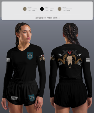 Womens Long Sleeve Vneck Shirt, 5/19th SFG, National Guard, Teamtime, Team time, sublimation, custom sports apparel, team uniforms, spirit wear, spiritwear, sports uniforms, custom shirts, team store, custom team store, fundraiser sports, apparel fundraiser