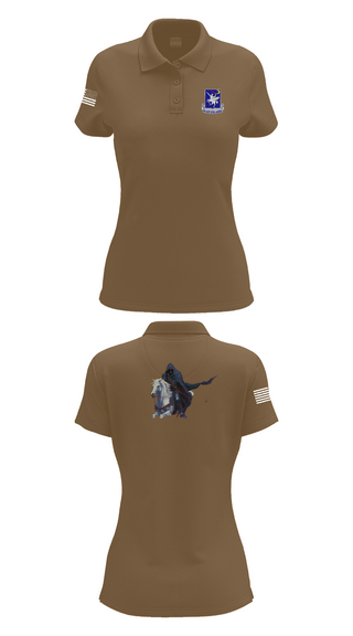 Womens Short Sleeve Performance Polo, 160th SOAR (A), , Teamtime, Team time, sublimation, custom sports apparel, team uniforms, spirit wear, spiritwear, sports uniforms, custom shirts, team store, custom team store, fundraiser sports, apparel fundraiser