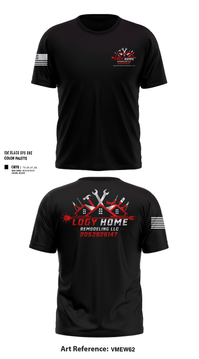 Logy home construction & renovation LLC 22235711 Short Sleeve Performance Shirt - 28