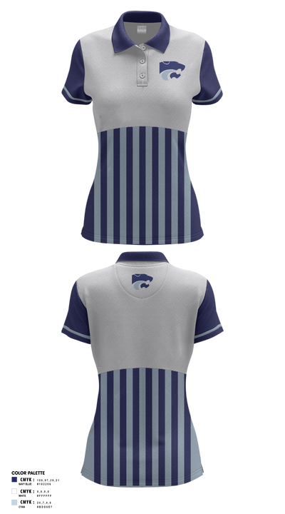 DEPEW WILDCATS 22607929 Women's Short Sleeve Performance Polo  - 41
