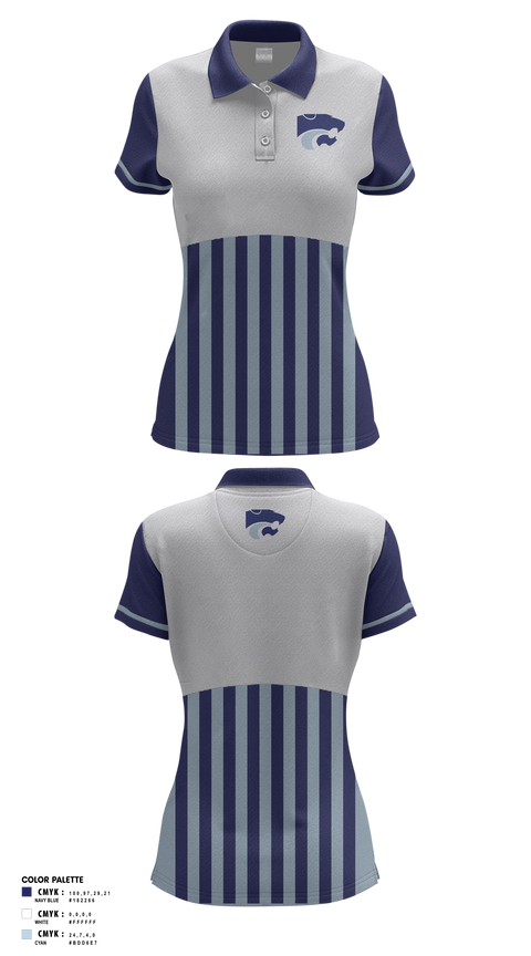 Womens Short Sleeve Performance Polo, DEPEW WILDCATS, Bowling, Teamtime, Team time, sublimation, custom sports apparel, team uniforms, spirit wear, spiritwear, sports uniforms, custom shirts, team store, custom team store, fundraiser sports, apparel fundraiser