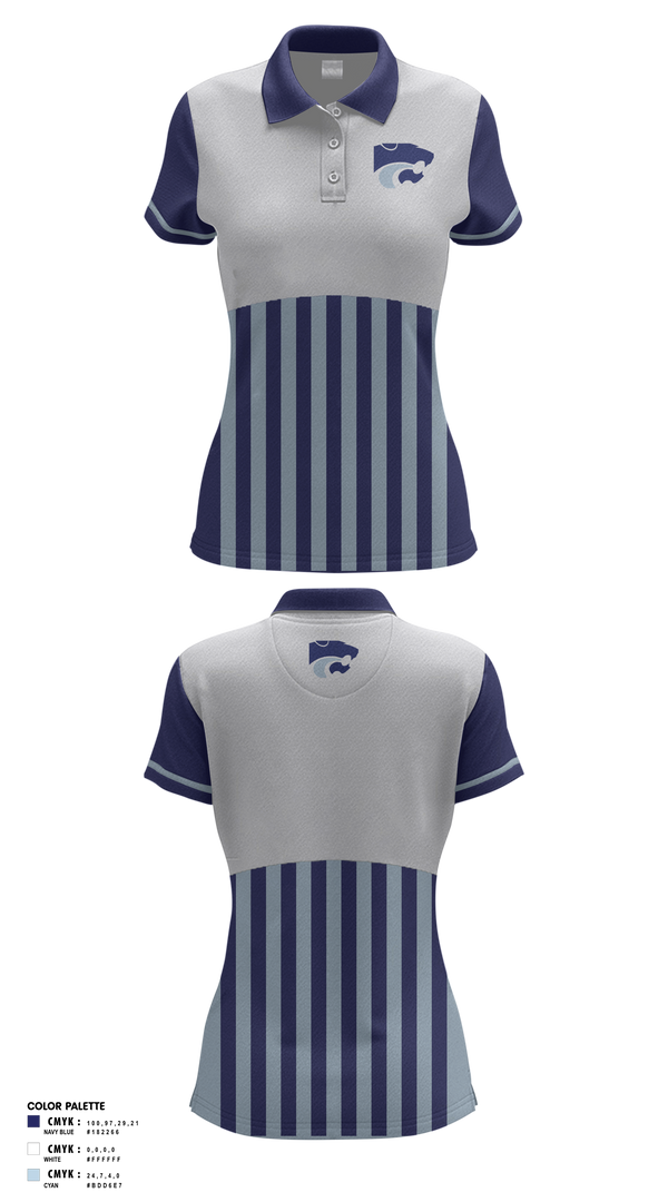 Womens Short Sleeve Performance Polo, DEPEW WILDCATS, Bowling, Teamtime, Team time, sublimation, custom sports apparel, team uniforms, spirit wear, spiritwear, sports uniforms, custom shirts, team store, custom team store, fundraiser sports, apparel fundraiser