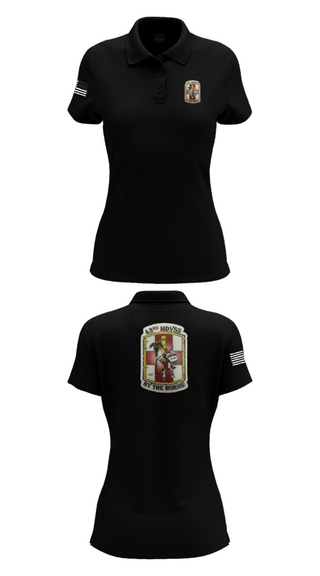 Womens Short Sleeve Performance Polo, 43rd Medical Detachment, , Teamtime, Team time, sublimation, custom sports apparel, team uniforms, spirit wear, spiritwear, sports uniforms, custom shirts, team store, custom team store, fundraiser sports, apparel fundraiser