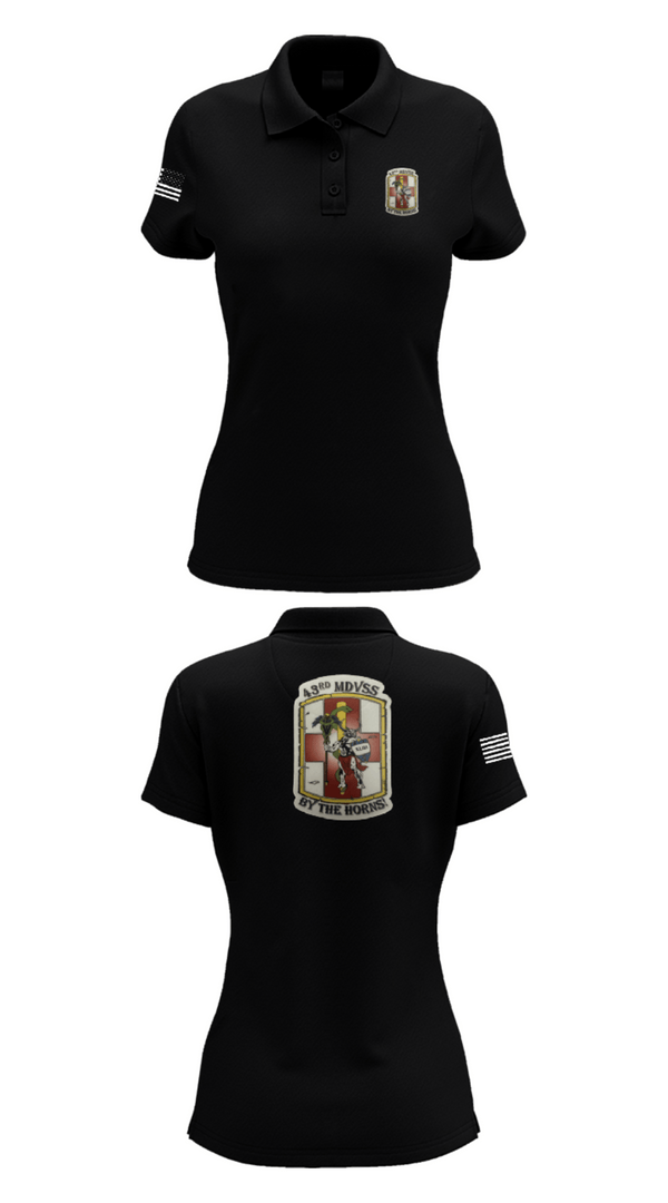 Womens Short Sleeve Performance Polo, 43rd Medical Detachment, , Teamtime, Team time, sublimation, custom sports apparel, team uniforms, spirit wear, spiritwear, sports uniforms, custom shirts, team store, custom team store, fundraiser sports, apparel fundraiser