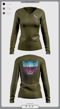 VALOR CO. 5BN, 1SFAB 4859482 Women's Long Sleeve V-neck Shirt - 6