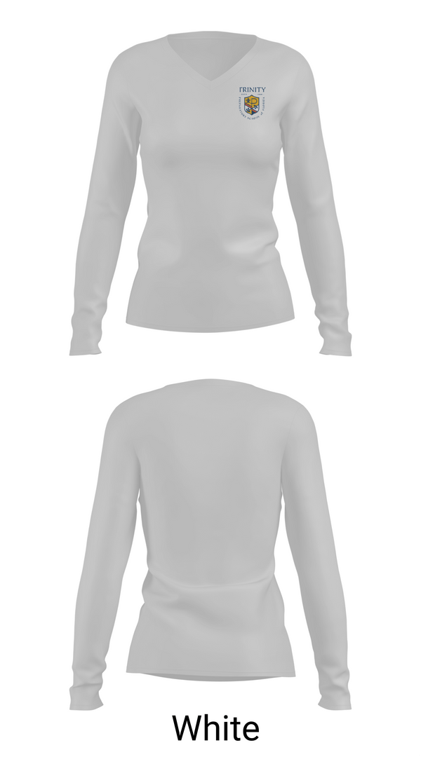 Womens Long Sleeve Vneck Shirt 1, Trinity Preparatory School Basketball, Women's Basketball, Teamtime, Team time, sublimation, custom sports apparel, team uniforms, spirit wear, spiritwear, sports uniforms, custom shirts, team store, custom team store, fundraiser sports, apparel fundraiser