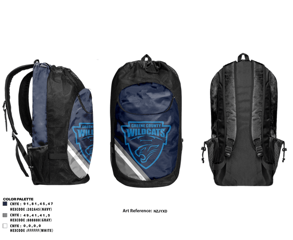 Gear Bag, Greene County High School Soccer, Men's Soccer, Teamtime, Team time, sublimation, custom sports apparel, team uniforms, spirit wear, spiritwear, sports uniforms, custom shirts, team store, custom team store, fundraiser sports, apparel fundraiser