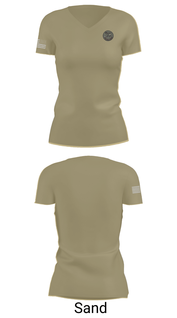 Womens Short Sleeve Vneck Shirt, F4 Frogs, Army, Teamtime, Team time, sublimation, custom sports apparel, team uniforms, spirit wear, spiritwear, sports uniforms, custom shirts, team store, custom team store, fundraiser sports, apparel fundraiser