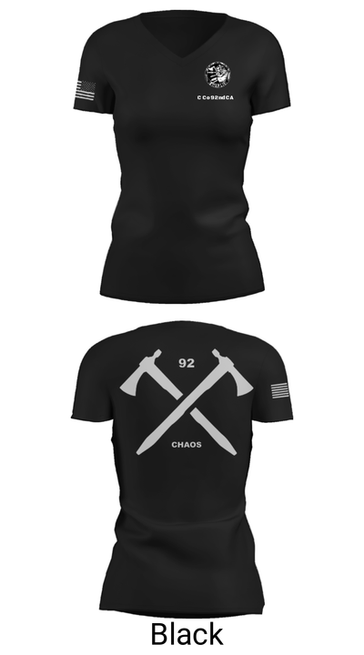 C Co 92nd CA 93661322 Women's Short Sleeve V-neck Shirt - 20