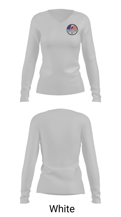 Patriotic Designs & CNC 16336265 Women's Long Sleeve V-neck Shirt - 16