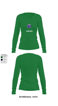 PMA 242 45816577 Women's Long Sleeve V-neck Shirt - 22