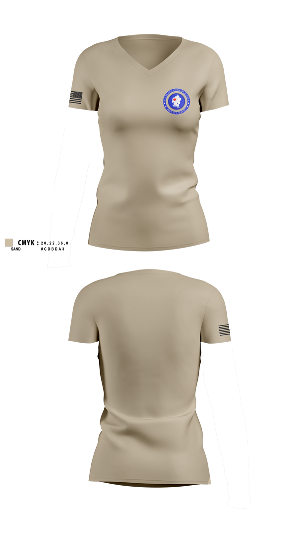 Womens Short Sleeve Vneck Shirt, 5/87th, , Teamtime, Team time, sublimation, custom sports apparel, team uniforms, spirit wear, spiritwear, sports uniforms, custom shirts, team store, custom team store, fundraiser sports, apparel fundraiser