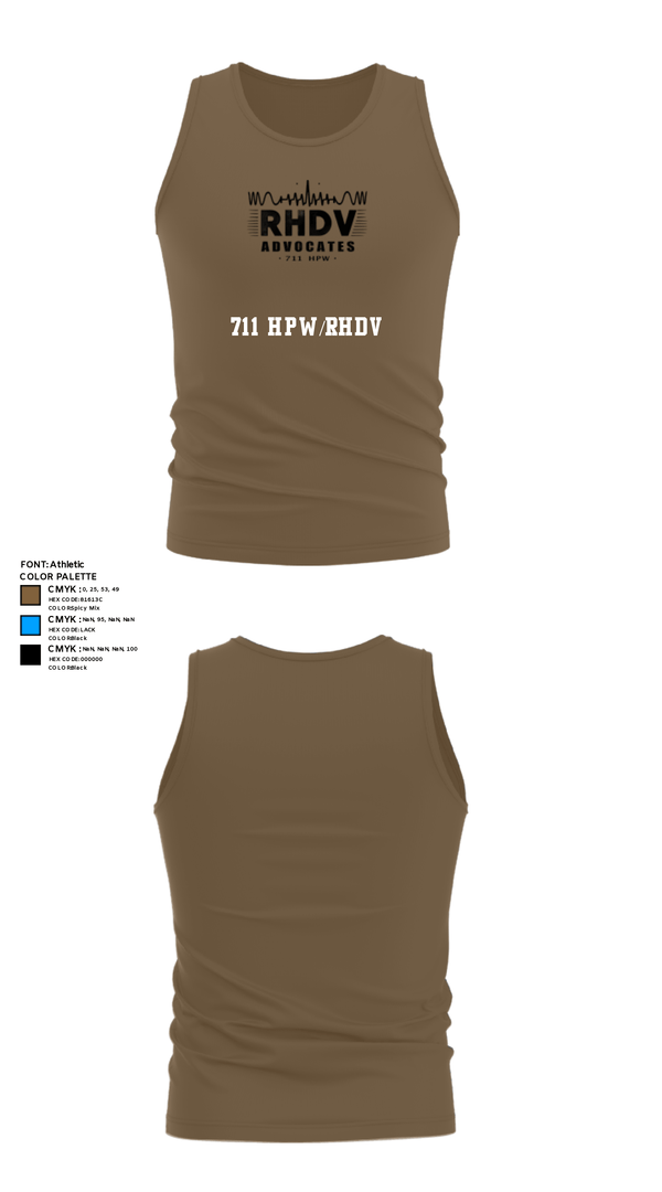 Tank Top, 711 HPW/RHDV, Army, Teamtime, Team time, sublimation, custom sports apparel, team uniforms, spirit wear, spiritwear, sports uniforms, custom shirts, team store, custom team store, fundraiser sports, apparel fundraiser