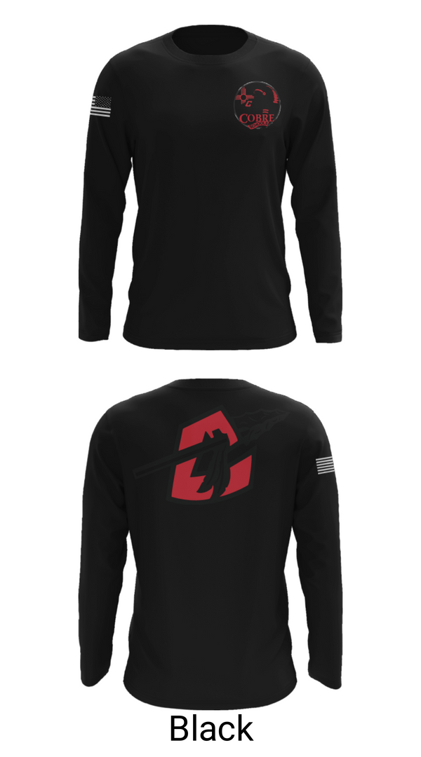 Long Sleeve Performance Shirt, Cobre High School Cheer, Cheer, Teamtime, Team time, sublimation, custom sports apparel, team uniforms, spirit wear, spiritwear, sports uniforms, custom shirts, team store, custom team store, fundraiser sports, apparel fundraiser