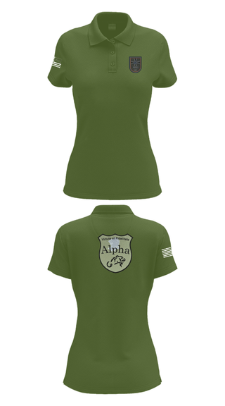 Womens Short Sleeve Performance Polo, 4./401 PzGrenBtl, Army, Teamtime, Team time, sublimation, custom sports apparel, team uniforms, spirit wear, spiritwear, sports uniforms, custom shirts, team store, custom team store, fundraiser sports, apparel fundraiser