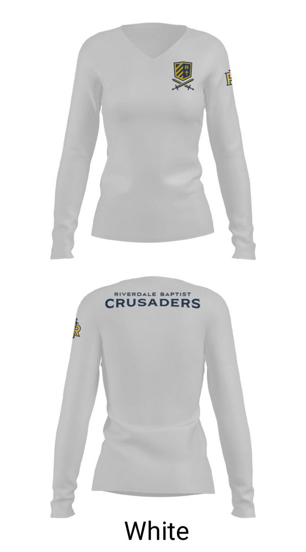 Women's Long Sleeve Vneck Shirt, Riverdale Women's Basketball, Women's Basketball, Teamtime, Team time, sublimation, custom sports apparel, team uniforms, spirit wear, spiritwear, sports uniforms, custom shirts, team store, custom team store, fundraiser sports, apparel fundraiser