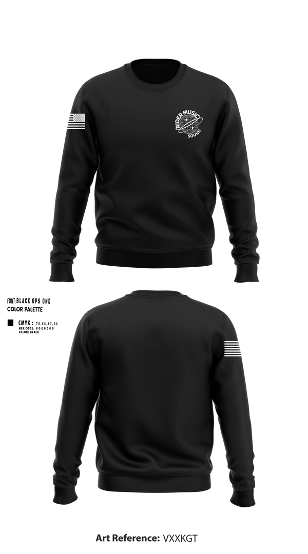 Crew Neck Sweatshirt, Rider Music Sound, , Teamtime, Team time, sublimation, custom sports apparel, team uniforms, spirit wear, spiritwear, sports uniforms, custom shirts, team store, custom team store, fundraiser sports, apparel fundraiser