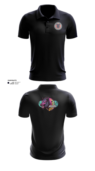 Short Sleeve Performance Polo, Black Boars, Rugby, Teamtime, Team time, sublimation, custom sports apparel, team uniforms, spirit wear, spiritwear, sports uniforms, custom shirts, team store, custom team store, fundraiser sports, apparel fundraiser