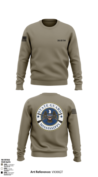 Crew Neck Sweatshirt, 315th, Army, Teamtime, Team time, sublimation, custom sports apparel, team uniforms, spirit wear, spiritwear, sports uniforms, custom shirts, team store, custom team store, fundraiser sports, apparel fundraiser