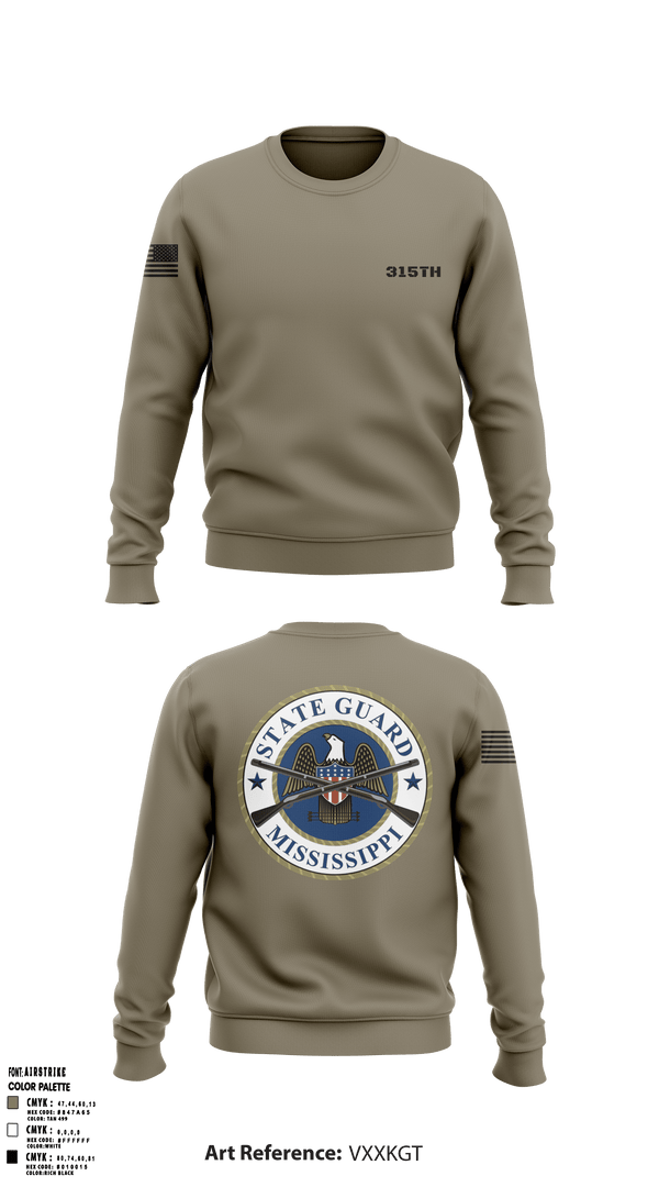 Crew Neck Sweatshirt, 315th, Army, Teamtime, Team time, sublimation, custom sports apparel, team uniforms, spirit wear, spiritwear, sports uniforms, custom shirts, team store, custom team store, fundraiser sports, apparel fundraiser