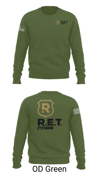 Crew Neck Sweatshirt, RET CORP, Police, Teamtime, Team time, sublimation, custom sports apparel, team uniforms, spirit wear, spiritwear, sports uniforms, custom shirts, team store, custom team store, fundraiser sports, apparel fundraiser