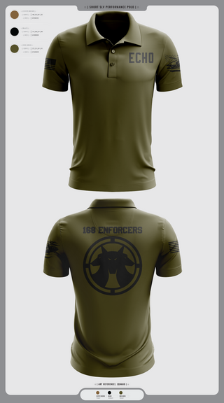 Short Sleeve Performance Polo, Echo, Army, Teamtime, Team time, sublimation, custom sports apparel, team uniforms, spirit wear, spiritwear, sports uniforms, custom shirts, team store, custom team store, fundraiser sports, apparel fundraiser