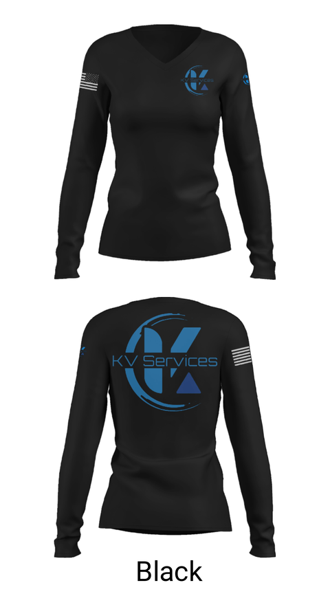 Womens Long Sleeve Vneck Shirt, kvservices, , Teamtime, Team time, sublimation, custom sports apparel, team uniforms, spirit wear, spiritwear, sports uniforms, custom shirts, team store, custom team store, fundraiser sports, apparel fundraiser