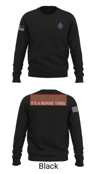 Crew Neck Sweatshirt, 1st Marine Regiment, Marines, Teamtime, Team time, sublimation, custom sports apparel, team uniforms, spirit wear, spiritwear, sports uniforms, custom shirts, team store, custom team store, fundraiser sports, apparel fundraiser