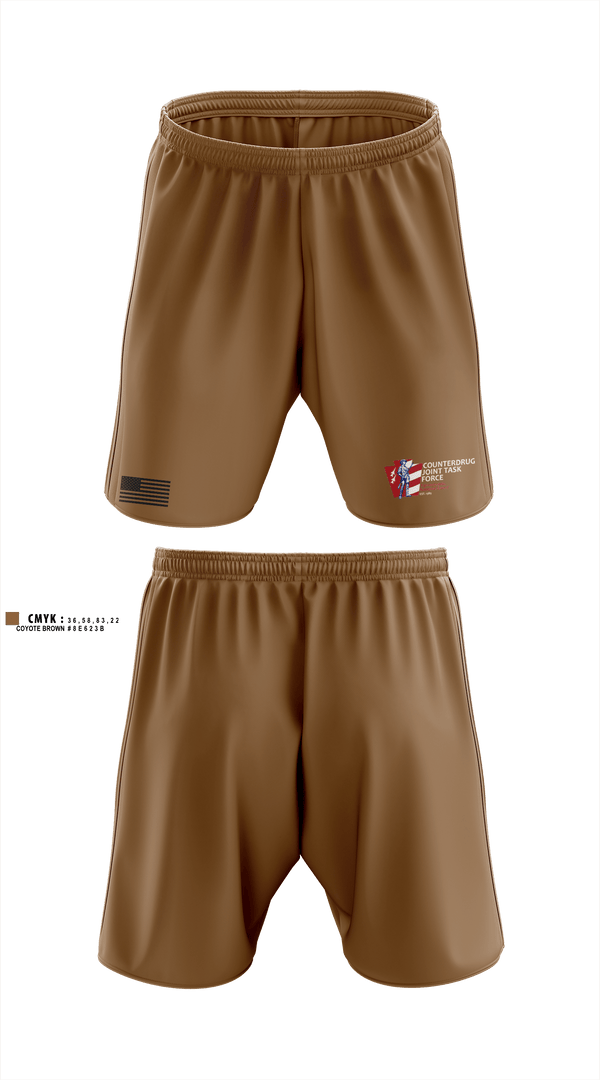 Athletic Shorts With Pockets, Counterdrug Joint Task Force, Army, Teamtime, Team time, sublimation, custom sports apparel, team uniforms, spirit wear, spiritwear, sports uniforms, custom shirts, team store, custom team store, fundraiser sports, apparel fundraiser