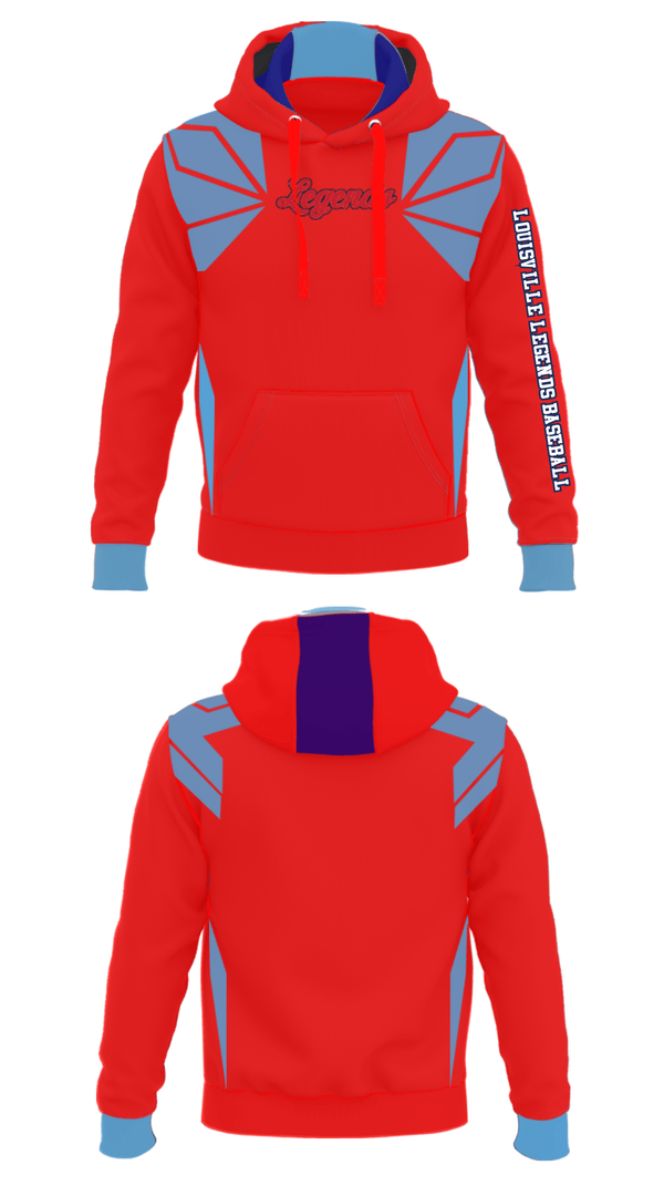 Hoodie, Louisville Legends Baseball, Baseball, Teamtime, Team time, sublimation, custom sports apparel, team uniforms, spirit wear, spiritwear, sports uniforms, custom shirts, team store, custom team store, fundraiser sports, apparel fundraiser