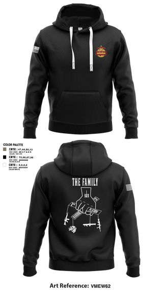 Hoodie, 2nd PLT A CO-The Family, Army, Teamtime, Team time, sublimation, custom sports apparel, team uniforms, spirit wear, spiritwear, sports uniforms, custom shirts, team store, custom team store, fundraiser sports, apparel fundraiser