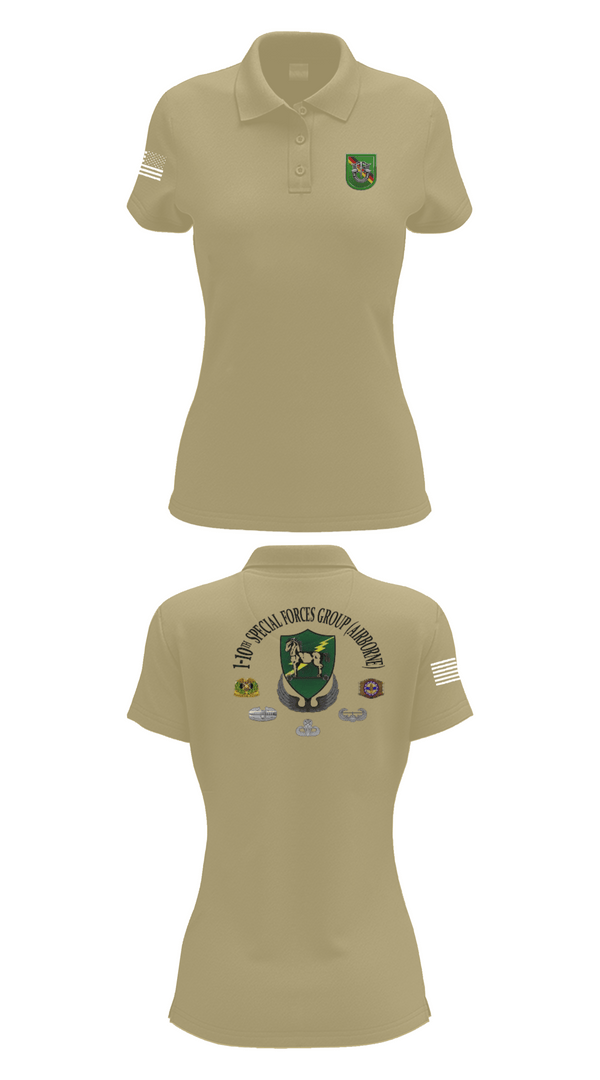 Womens Short Sleeve Performance Polo, 1-10 SFG FSC, Army, Teamtime, Team time, sublimation, custom sports apparel, team uniforms, spirit wear, spiritwear, sports uniforms, custom shirts, team store, custom team store, fundraiser sports, apparel fundraiser